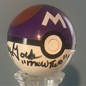 Pokemon Master Ball Signed by the original Mewtwo voice actor